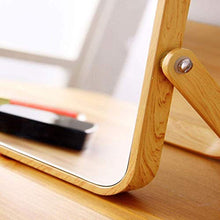 LULUTING Specchio Trucco Specchio for Il Trucco, di Legno Due Lati Tavolo Specchio, Specchio del Bagno, Lente d'Ingrandimento.