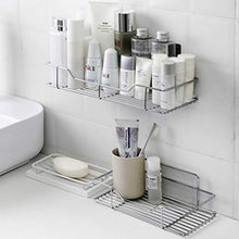 Qianduoduo888 Mensole per Bagno, Mensola per Bagno Ad Angolo per Doccia Caddy in Acciaio Inox A Parete con Adesivo Adesivo in Acciaio Inossidabile Antiruggine Senza Perforazione