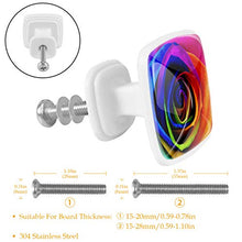 Rosa arcobaleno 4 PCS Pomelli per Porta, Pomolo per Mobile, Pomelli per Mobili con Viti, Maniglia per Armadietto, Pomelli per Porta, Pomelli per Cassetti per Porta, Armadio, Cassetto e Credenza