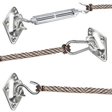 ASANMU Kit di Fissaggio per Vela Parasole, 12 Pezzi Kit di Montaggio e Fissaggio, Inossidabile Kit di Fissaggio per Kit Fissaggio per Ombreggiante per Ombra Giardino per Giardino Patio Caffettiera
