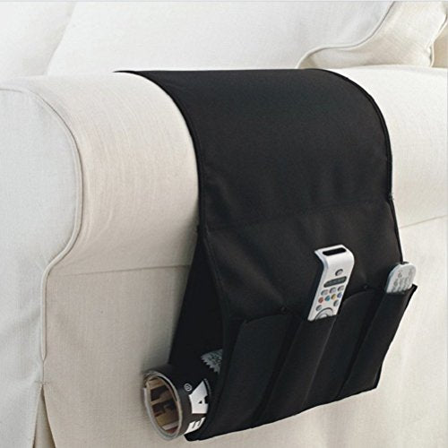 WINOMO Bracciolo Organizer Divano Salvaspazio Multitasche Organizzatore Oggetti Divani Sofa (nero)