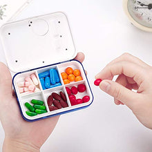 SANON Portapillole Elettronico Portatile con 6 Scomparti Dispenser, Automatico Pillola con Orario e Allarme Promemoria per Viaggio Campeggio Vitamine Pillole Farmaci e Integratori