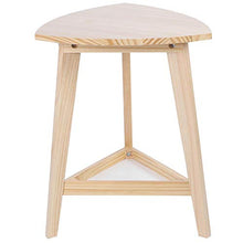 EBTOOLS - Comodino triangolare, con 2 livelli in legno, stabile, comodino, consolle per corridoio, soggiorno, camera da letto, ufficio, stile moderno