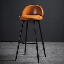 Ljings - Sgabello girevole in pelle PU, stile retrò, per bar, bar, cucina, pub, bancone da cucina, in stile moderno, per interni ed esterni, per sala da pranzo, 75 cm, colore: marrone