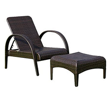 AAGYJ Lettino Prendisole in Rattan con Schienale e Pedale Regolabili, Chaise Longue reclinabile per Esterni, Lettino Prendisole, Sdraio da Giardino per Prato in Cortile a Bordo Piscina
