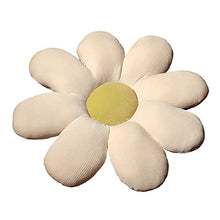 DIELUNY Daisy Flower Cuscini per sedie Cuscino, Cuscino Papasan Traspirante Piano Cibo Coperta per Esterni Coprisedile Imbottito-Beige b Dia60cm (24In)