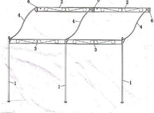 Papillon Gazebo in Metallo a Muro Minorca 3x4 MT - PENSILINA Giardino - PERGOLA