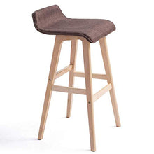 Chunjiao Sgabello in Legno Colazione Continentale Sgabello Retro Semplice Sit Alta 65 Centimetri Sgabello da Bar/poggiapiedi (Color : Dark Brown)