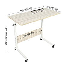 Ejoyous Tavolino per Computer per Divano Letto, Scrivania per Computer Portatile con Slot per Tablet per Soggiorno in Camera da Letto, Laptop Table Tavolino Altezza Regolabile(Acero Bianco)
