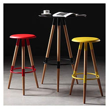 Lanrui di Legno Solido Bar Sgabelli Creativo Designer Bar Sgabelli Soggiorno Sala seggioloni Tavolo Sedie Bar Sedie (Color : Black, Size : 37X37X79cm)