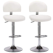 Festnight Sgabelli da Bar 2 pz Bianchi in Similpelle,Design Ergonomico