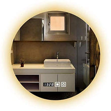 Specchio da toeletta Led con luce Specchio per il trucco Lavandino da parete Specchio da bagno rotondo Specchio rotondo Specchio da toilette anti-appannamento Specchio di bellezza (Dimensioni: 50 cm