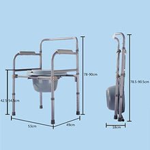 Sedia da Toilette Sgabelli da Bagno Regolabili in Altezza in Acciaio al Carbonio Donne Incinte 53 49 cm 92