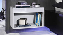 elb Due Comodini Design sospesi o a Terra. Frontali in 12 Colori a Scelta. Anche con con luci a LED. Modello Giga (Bianco Lucido)