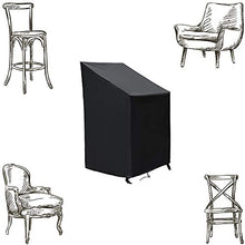 SIRUITON Copertura per Sedia Esterno Giardino Telo Impermeabile Copri Sedie con Braccioli Prestazione Anti Polvere Pioggia Sole Neve Nero 120 x 65 x 65/80 cm