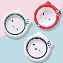 weichuang Lavabo Bambini Pieghevole Lavabo Fumetto Due Orecchio Portatile ispessite Mini bacinella di plastica Lavabo (Color : Blue)