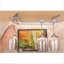 dragonaur-home decor - Portabicchieri da vino in acciaio INOX, per bicchieri da vino, 2 file