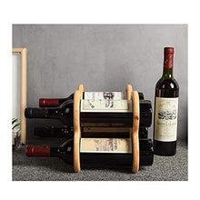 BENOHAOH Ornamenti in Legno Creativo e Vino Ornamenti, Creative Home Soggiorno del Vino Espositore per Vino, scaffale per Vino Semplice (Size : 34 * 21 * 16.5)