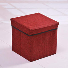 yanpengjuan Scatola di Immagazzinaggio Pieghevole, Cubo Poggiapiedi, Scatola di Giocattoli Pieghevole 30x30x30cm (Rosso)