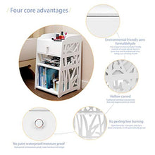 Yuanyan - Comodino a 3 ripiani, con 1 cassetto, comodino, tavolino da caffè, design alla moda, per camera da letto, comodino, comodino, comodino, armadietto, mensola per camera da letto e bagno