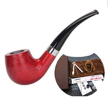 Pipa, pipa curva a secco per tabacco, pipa da uomo vecchio stile portatile, invio di una serie completa di accessori, A1,13,8 cm