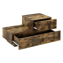 [en.casa] Comodino da Notte a 2 Cassetti 38 x 70 x 35 cm Cassettiera e Portaoggetti Mobile da Divano/Letto Posizione a Destra - Effetto Noce