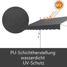 Hengda 150 * 120cm Tenda da Sole Retrattile Avvolgibile Manuale con Pali di Supporto Impermeabile