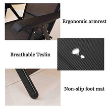 WUTONG Sedie Pieghevoli Nere Mobili da Balcone in Alluminio per Interni Sedia reclinabile da Picnic Leggera con Schienale Alto Regolabile in 5 Posizioni