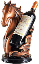 Bedom wallpaper Testa di Cavallo Portabottiglie per Vino Scultura Portabottiglie Artigianato Decorazioni per mensole per Bottiglie Home Bar-Rame