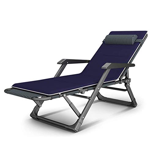 Lettini Prendisole,Sedia reclinabile reclinabile da Giardino Resistente gravità Zero,Sdraio Sdraio Pieghevole Impermeabile Leggera per Campeggio all'aperto sulla Spiaggia,Blu (Colore:Blu-1)