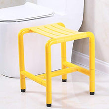 AYHa Bagno Sgabello in acciaio inox anti-Slip di sicurezza anti-corrosione anti-ruggine Anziani Bagno Doccia Chair mobili da bagno,Giallo,425mm