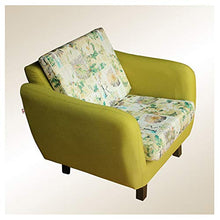 LYQZ Divano Singolo Tessuto Divano Pigro Comoda Sedia Rimovibile Multicolor Camera da Letto Soggiorno for Il Tempo Libero Sedia 73 × 73 cm (Color : Green Pattern)