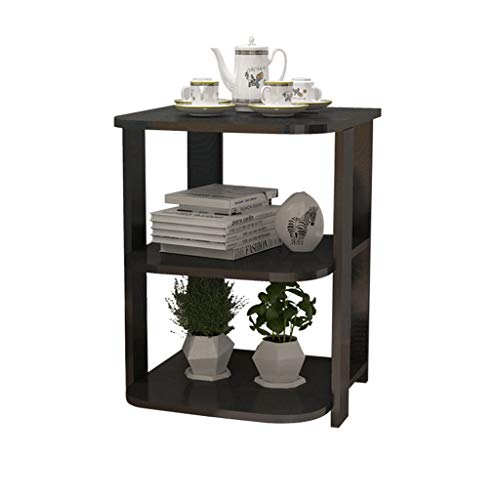 TONG HXF- Tavolino Tavolino Minimalista Moderno Armadio Laterale Divano del Soggiorno Tavolino Creativo Tavolino da tè Contenitore Multi-Strato Durevole (Color : Black)