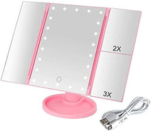 Specchio Specchi di Trucco 22 luci a LED luci Flessibili per vanità ingrandimento Touch Screen Beauty Cosmetici Regolabili