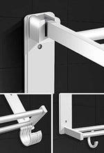 C-J-H Mensola del Bagno Pugno Libero, tovagliolo di Alluminio Spazio Rack Doppio portasciugamani 60 Centimetri