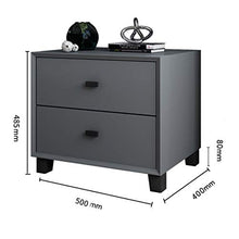 Yingm Comodino Camera da Letto Semplice Comodino in Legno massello Semplice Comodino Comodino Maestro Camera da Letto Matrimoniale con Doppio cassettiera Camera delle Bambine