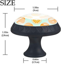 Modello di fetta di frutta arancione blu Pomelli per Porta Set di 4 Pomelli per Mobili Manopole per Cassetti Cucina Armadio Vetro