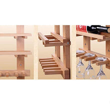 PZW Cremagliera Del Vino Semplice e Creativa Portabottiglie in Legno Massello Stile Semplice Appeso a Parete Portabottiglie per Vino Decorazione Bar Caffetteria
