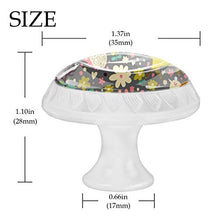 Animale uccello fiore 4 PCS Pomelli per Porta, Pomolo per Mobile, Pomelli per Mobili con Viti, Maniglia per Armadietto, Pomelli per Porta, Pomelli per Cassetti per Porta, Armadio, Cassetto e Credenza