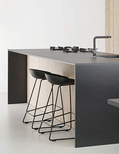 MYAOU Sgabelli da Bar in Metallo Sedile in plastica Sedie da Cucina con Gambe in Ferro battuto Sgabelli da Bar per Colazione Sgabello Alto con poggiapiedi 65 cm / 75 cm