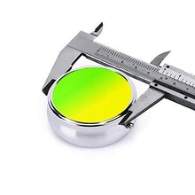 Contenitore rotondo per pillole con 3 scomparti, in metallo, per medicine, vitamine, colore verde neon e giallo fluo, per viaggi all'aperto