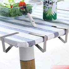 Clip per tovaglia, Regolazione della Copertura del Tavolo in Acciaio Inossidabile Morsetti per Gonna, Supporti per tovaglie - Accessori da Giardino per Barbecue da Picnic per Feste di Matrimonio (12)