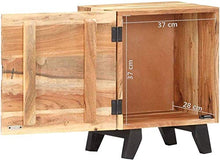 H-CAR Comodino Comodino Comodini Finitura Laterale Tavolo per Cameretta 40x30x51 Cm Legno Massello di Acacia