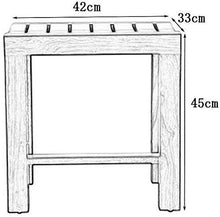 Sgabelli da Doccia Sedia da Bagno Cambia Scarpe Sgabello, Legno massello Impermeabile Sicurezza anticorrosione Forte Comfort Durevole Sedia da Doccia Antiscivolo 0102