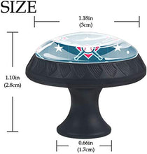 Sports Baseball Pattern Star Navy Pomelli per Porta Set di 4 Pomelli per Mobili Manopole per Cassetti Cucina Armadio Vetro