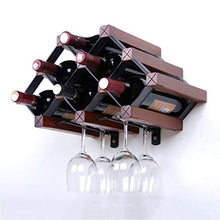 LHQ-HQ Wine Rack Hanging Cup Holder Capovolto Vino scaffale di Legno Solido della Famiglia Cantina