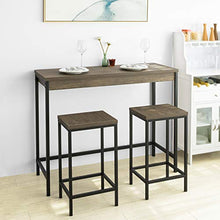 SoBuy Tavolo Cucina con 2 sgabelli Penisola Cucina L121*P46*A97 cm OGT30-N