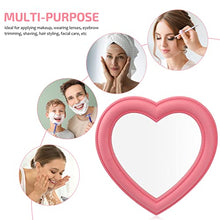 VICASKY Specchio a forma di cuore per camera da letto, trucco, specchio cosmetico su entrambi i lati, ingrandimento, specchio da parete per donne e ragazze