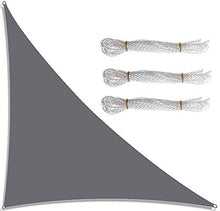 DDLL Triangolo Impermeabile per Tende da Giardino, 21 Colori ad Angolo retto per Tende da Sole con 4 Misure opzionali, 3 Corde, Blocco UV, tettoia per Tende da Giardino per Esterno,Deep Grey,3x4x5m