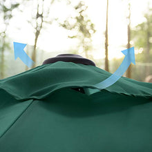 SONGMICS Ombrellone da Giardino Ø 2,7 m, Parasole Ottangolare, Protezione UPF50+, Meccanismo di Inclinazione e Manovella, Giardino Balcone Cortile Piscina, Base Non Inclusa, Verde Scuro GPU027C01